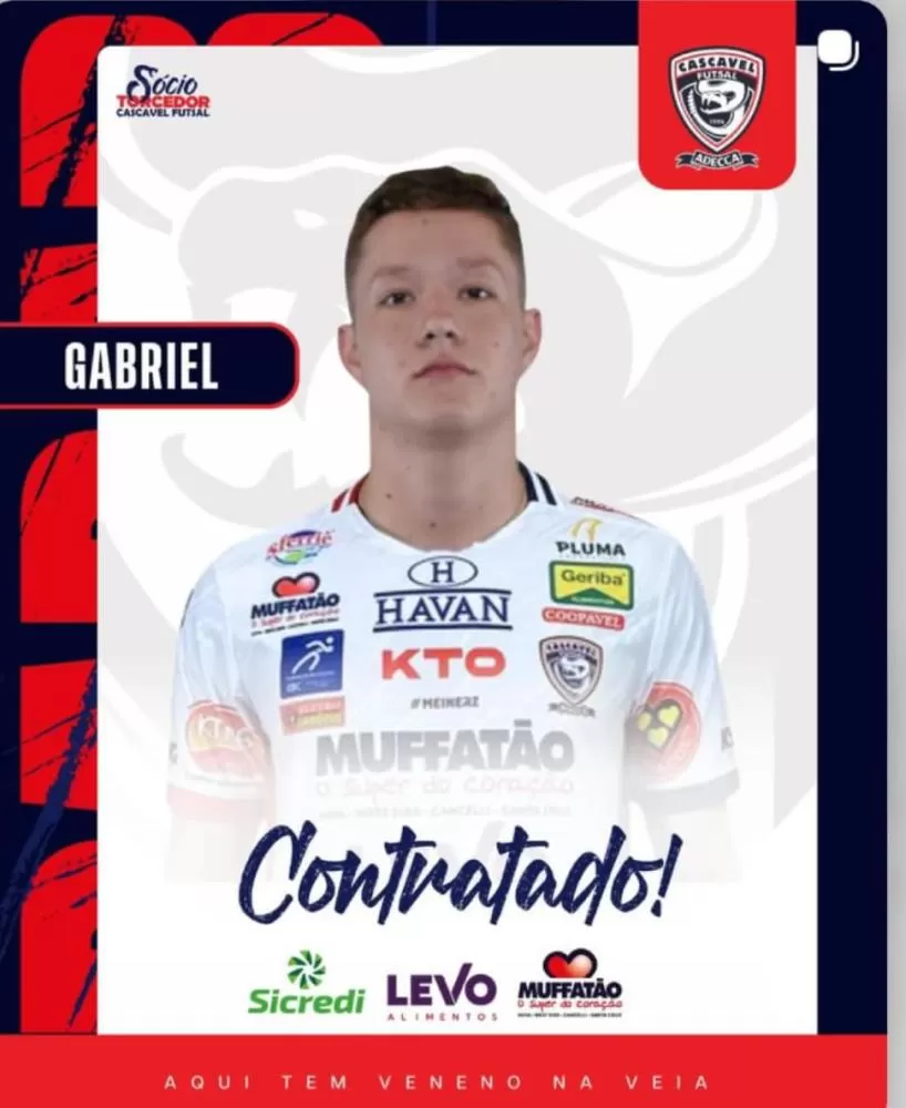 Jovem atleta de futsal de Quatro Pontes (PR) é novo reforço do Cascavel 