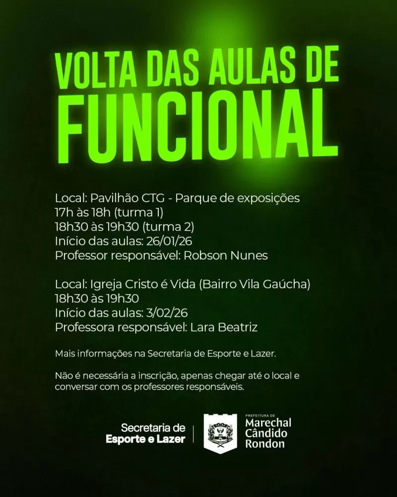 Ginástica Funcional tem retorno de aulas