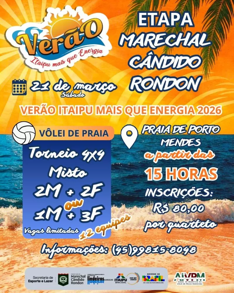 Porto Mendes recebe torneios de Beach Tennis e Vôlei de Praia no Verão ITAIPU