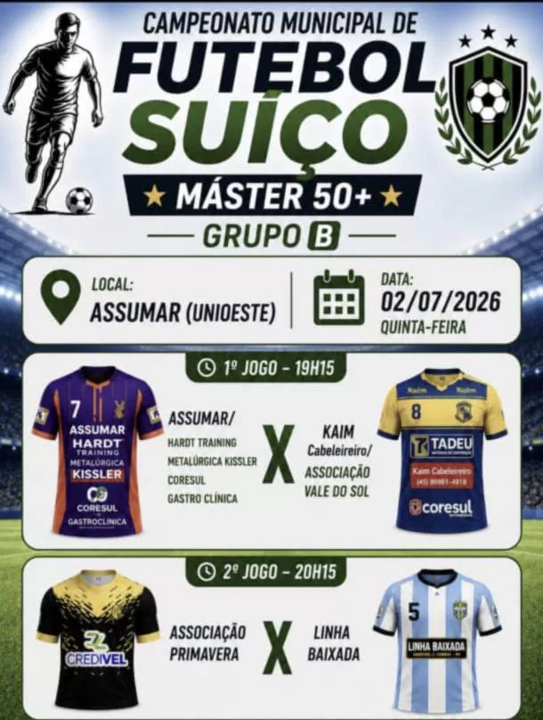 Campeonato Municipal de Futebol Suíço 40+ e 50+ movimenta o esporte rondonense