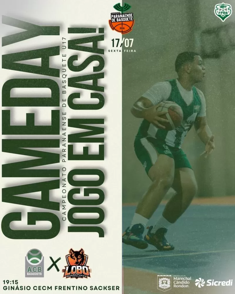 ACB recebe o Lobo Guarapuava nesta sexta-feira pelo Campeonato Paranaense Sub-17 Masculino