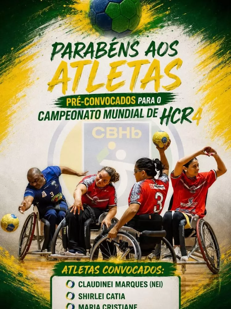 Quatro atletas da ASSINDAMAR são pré-convocados para a Seleção Brasileira de Handebol em Cadeira de Rodas
