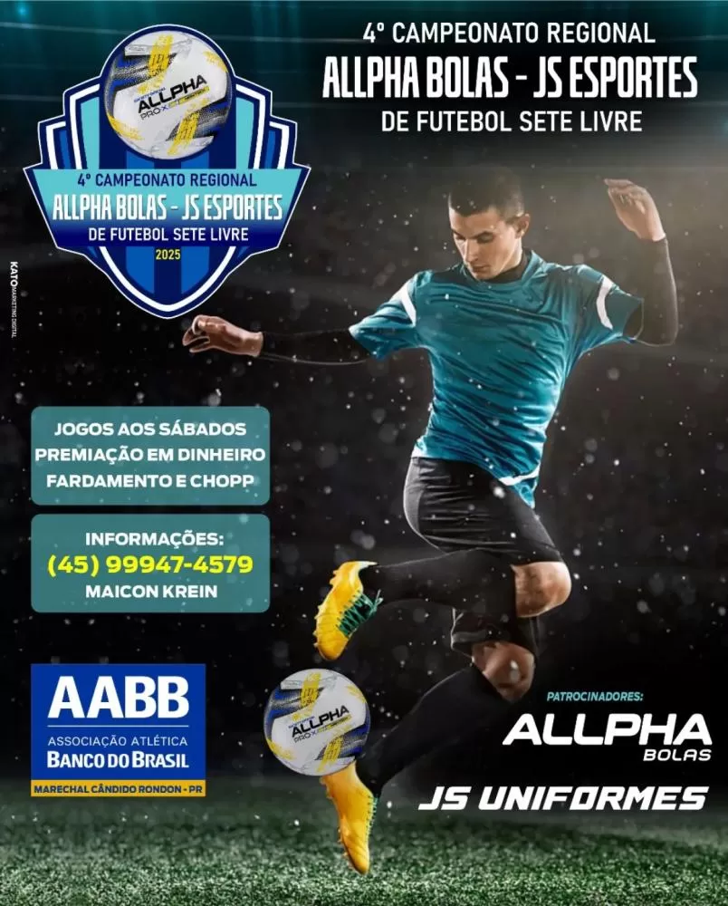 AABB promove 4 Copa Alpha Bolas/JS Esportes de Futebol Sete