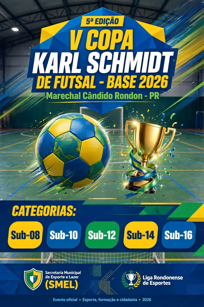5° Copa Karl Schmidt movimenta o futsal de base de Marechal Rondon