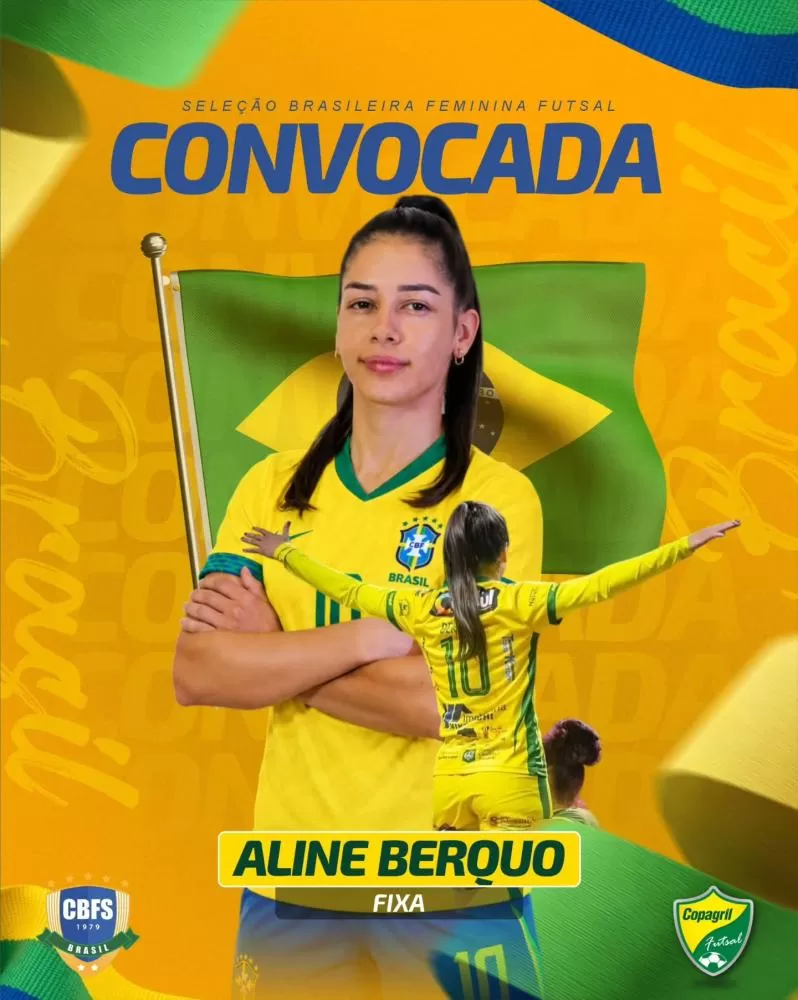 Aline, de Marechal Cândido Rondon, é convocada para a Seleção Brasileira de Futsal